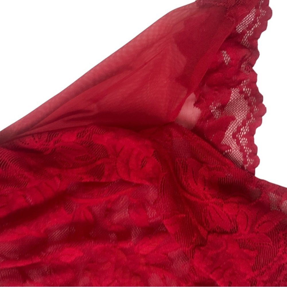 Victoria's Secret Deep Red Lace Slip - Picture 11 of 12